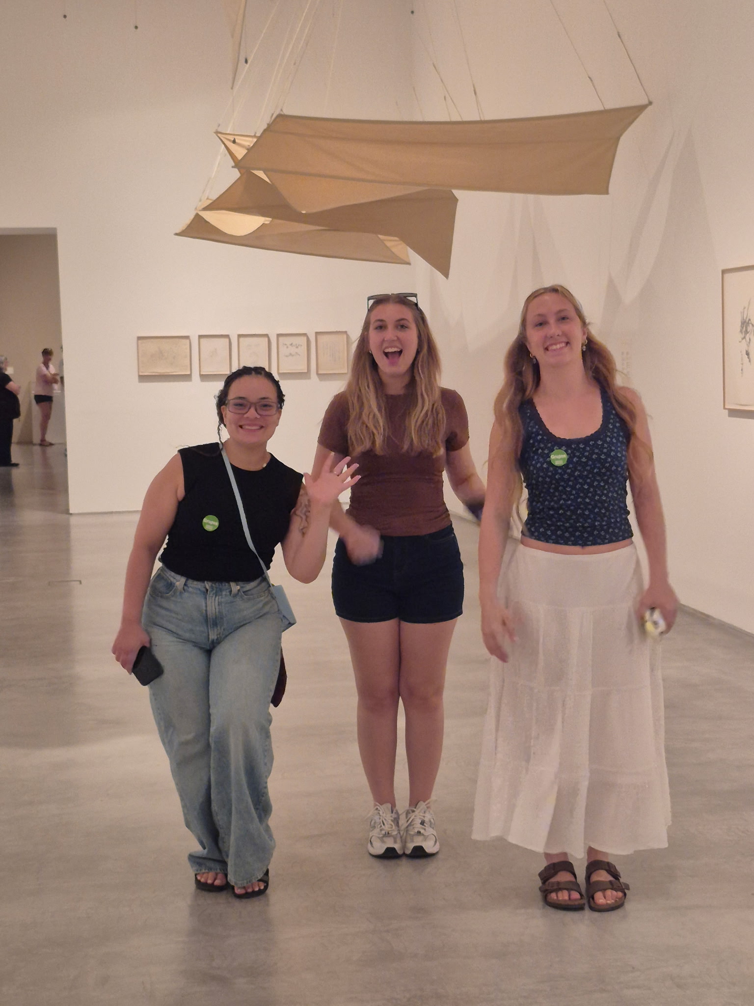 Kiki Brooks poses with other study abroad students